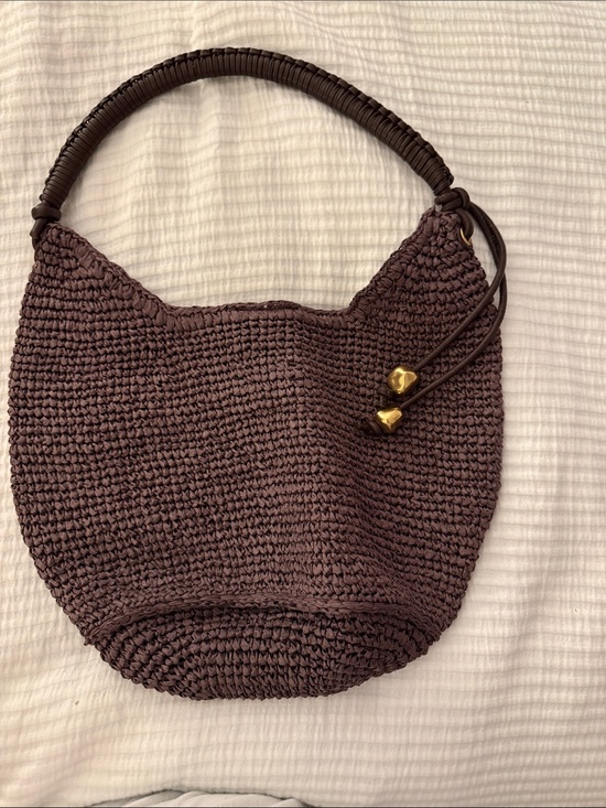 Madewell Handbags - Madewell Woven Shoulder Bag in Dark Brown
